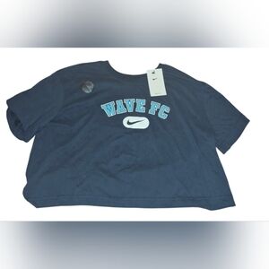 Women's Nike Wave FC Altamar Swoosh Dri-Fit Cotton Crop Short Sleeve Tee